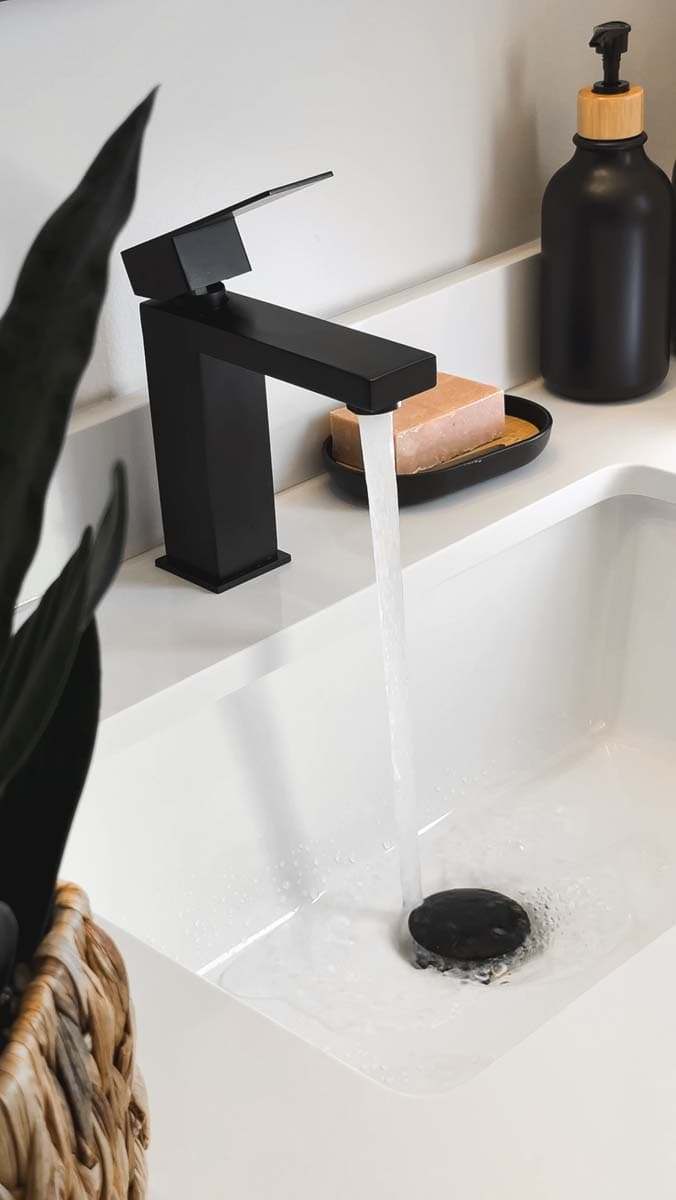 Matte-Black Faucet — Vanities & Fixtures by Inside The House Calgary
