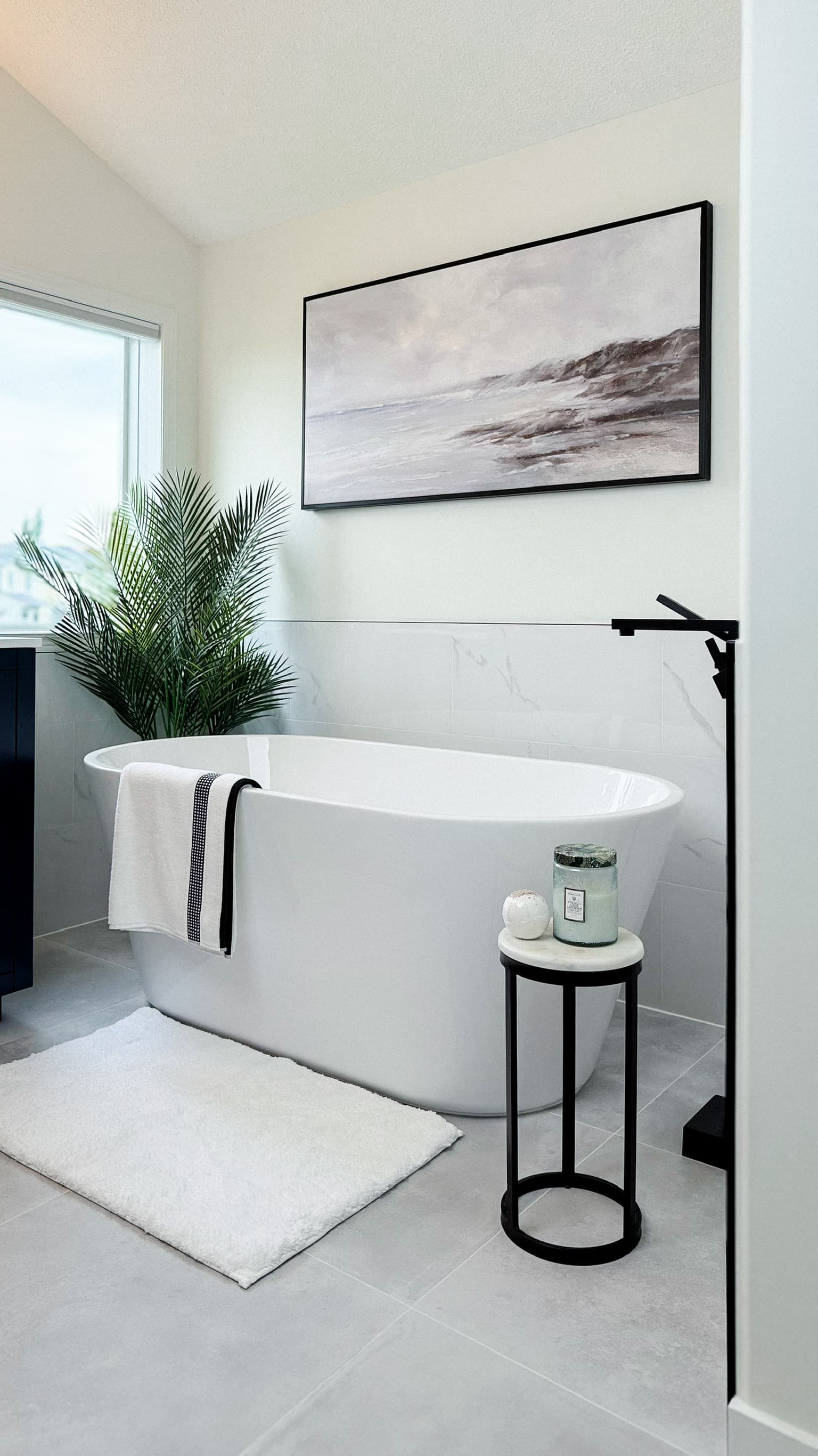 Freestanding Soaker — Bathroom Remodel by Inside The House Calgary